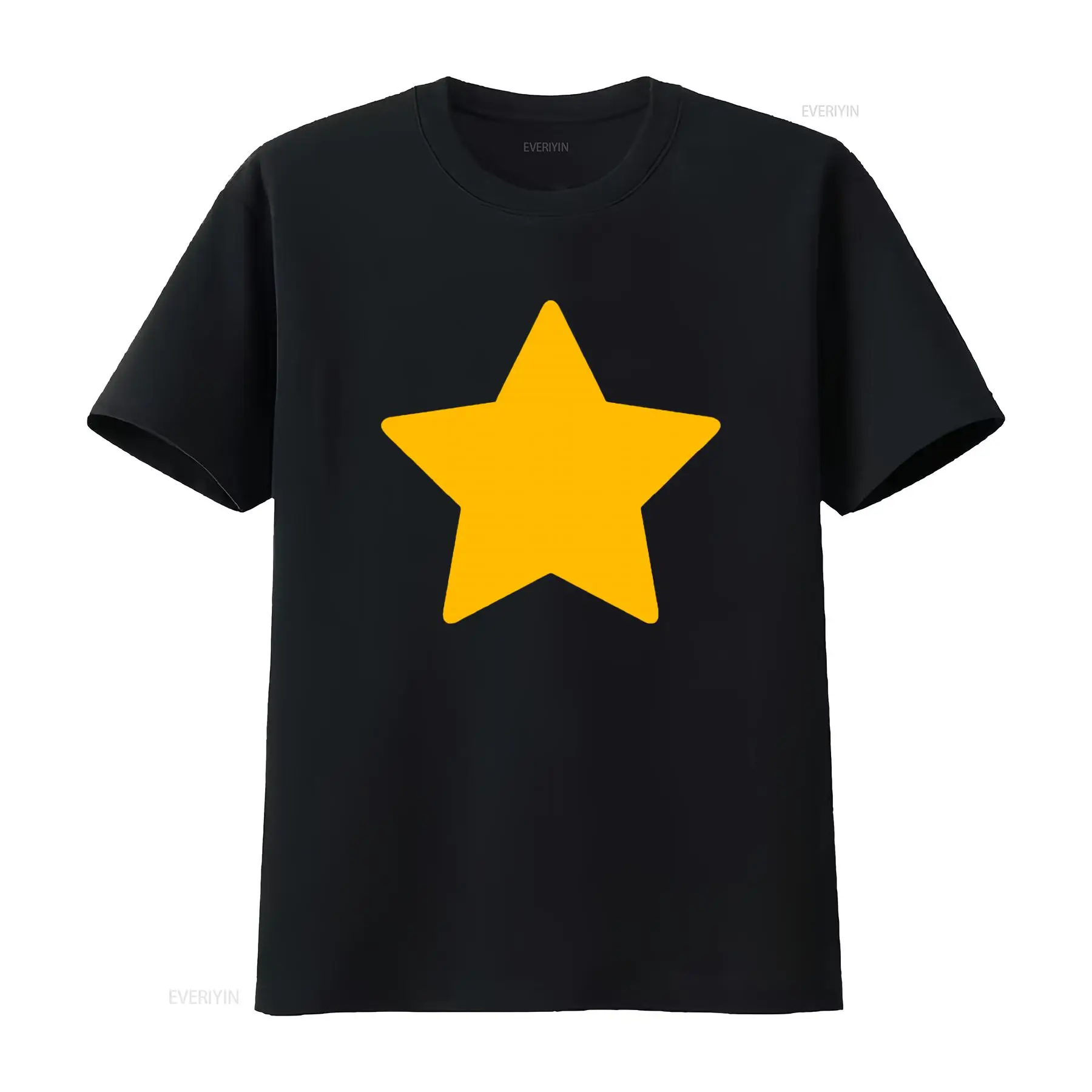 Vintage Fashion Jersey - スティーブン・ユニバース イエロー スタープリント Tシャツ カジュアル ファッション
