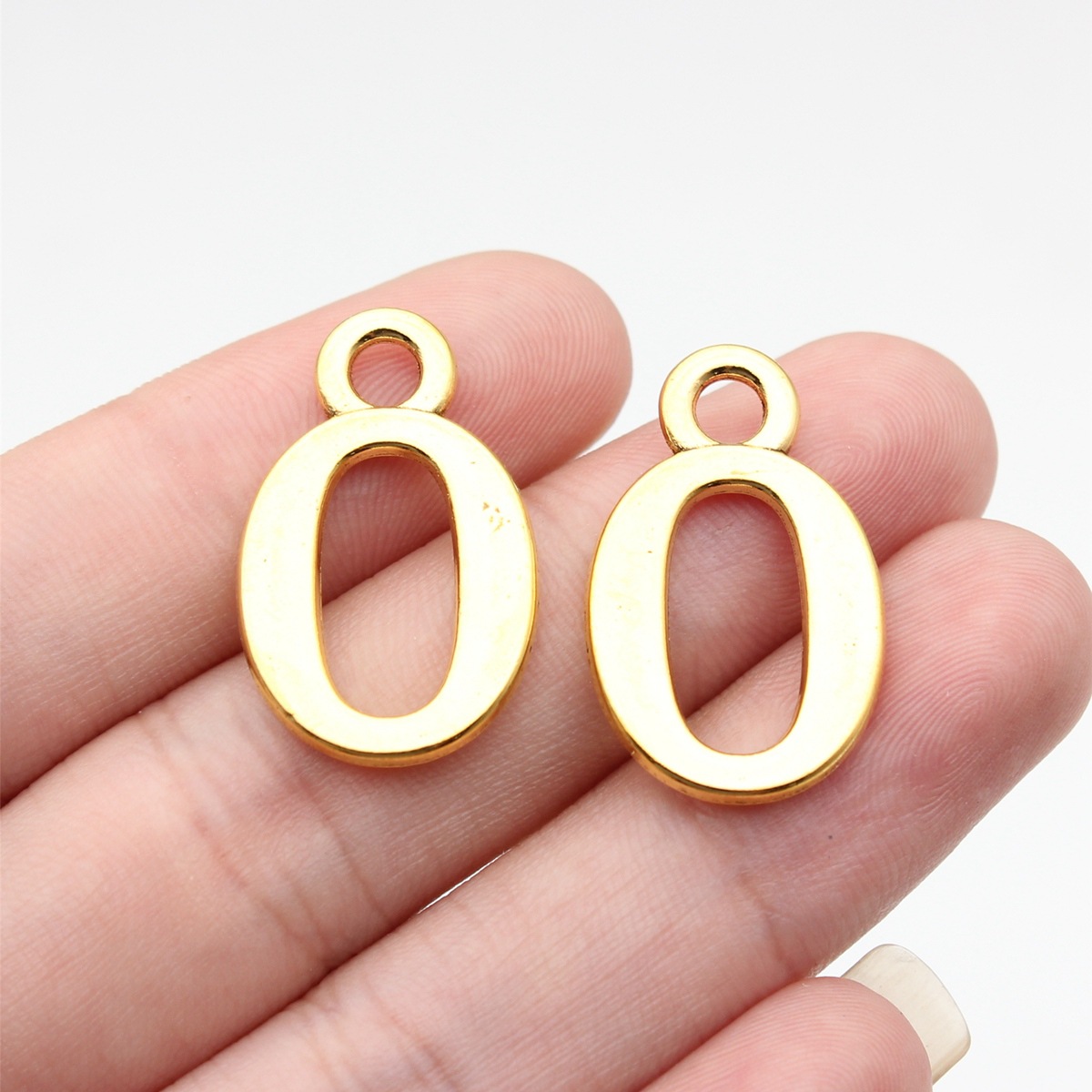 10 個 26x16mm アンティークゴールドカラー番号 0 - Vintage Fashion Stores のレビューと価格