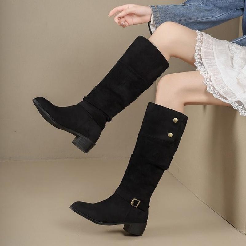 レディース スエード スラウチ ロングブーツ、ヴィンテージ  - Vintage Fashion Online のレビューと価格