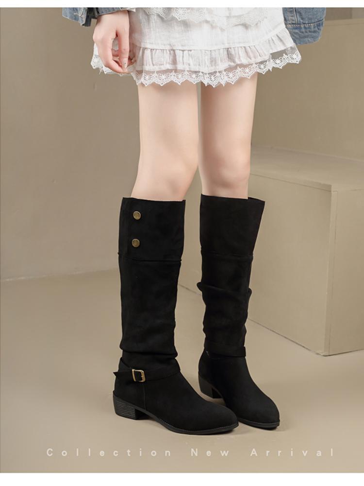 レディース スエード スラウチ ロングブーツ、ヴィンテージ  - Vintage Fashion Online のレビューと価格