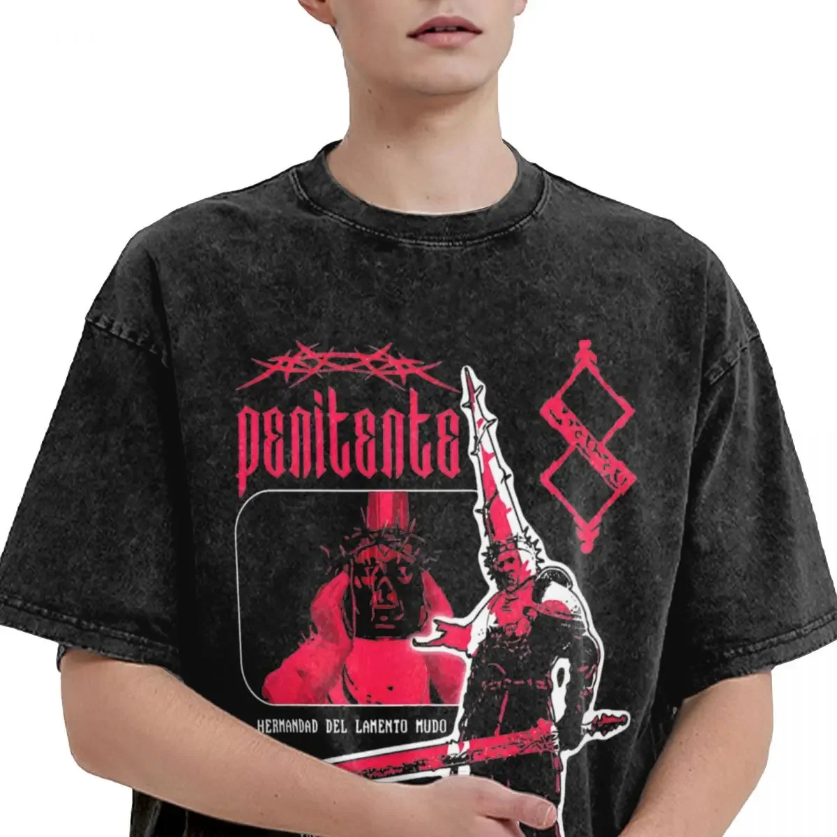 カスタマイズ可能なオーバーサイズウォッシュドTシャツ サイレ - Vintage Fashion Jersey のレビューと価格