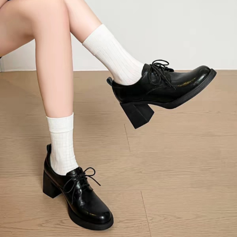 レディース スクエアトゥ レースアップ オックスフォードシュ - Vintage Fashion Dresses のレビューと価格